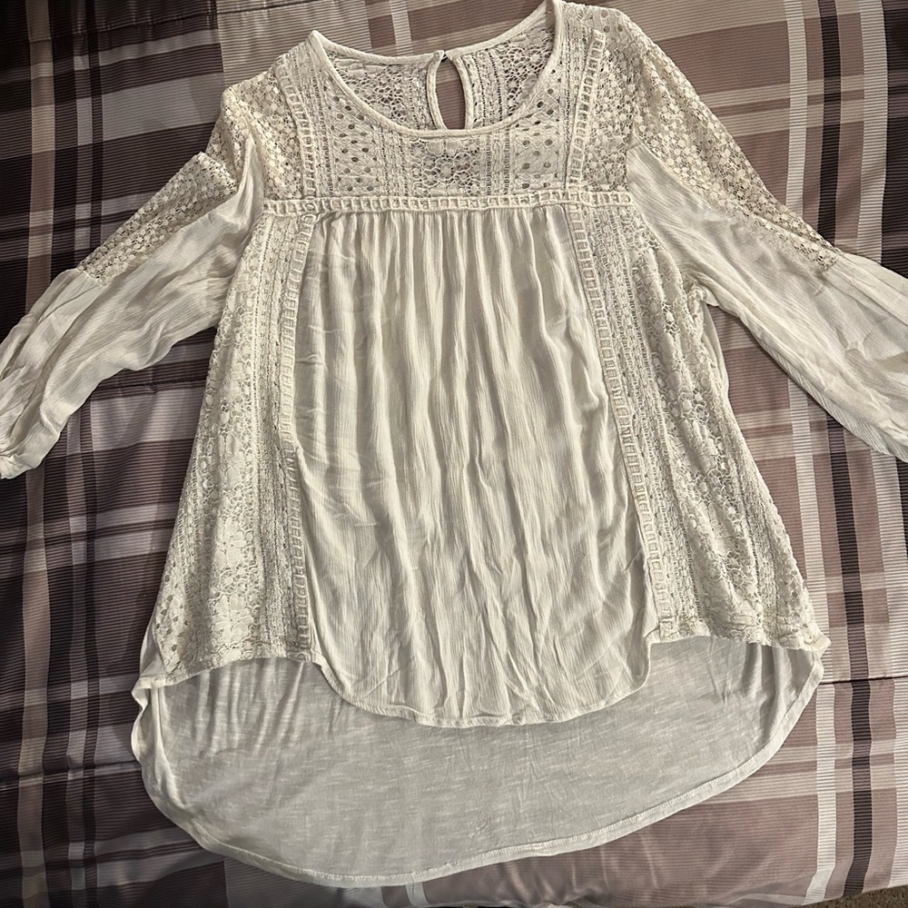 Knox Rose women’s 3/4 sleeve blouse. Size XXL. White